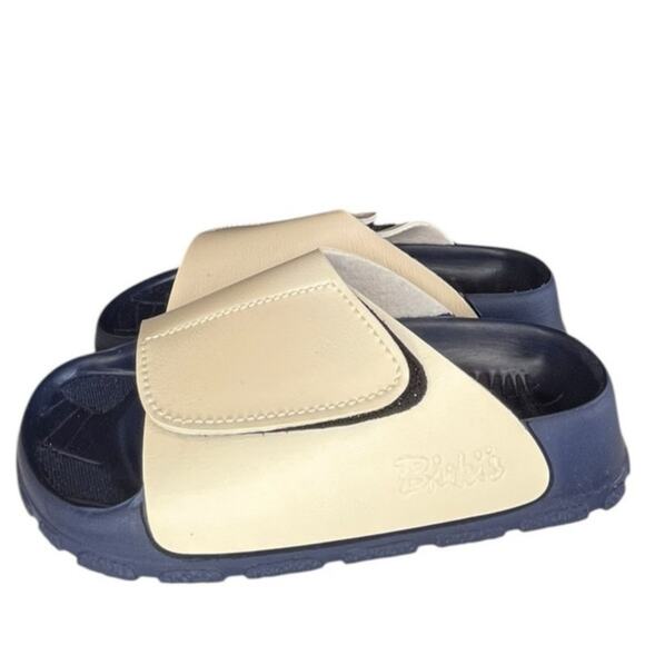 Birkenstock Shoes - Women Birkenstocks Birki Samoa Leather Slip-On Slide Sandal Size 4 Beige